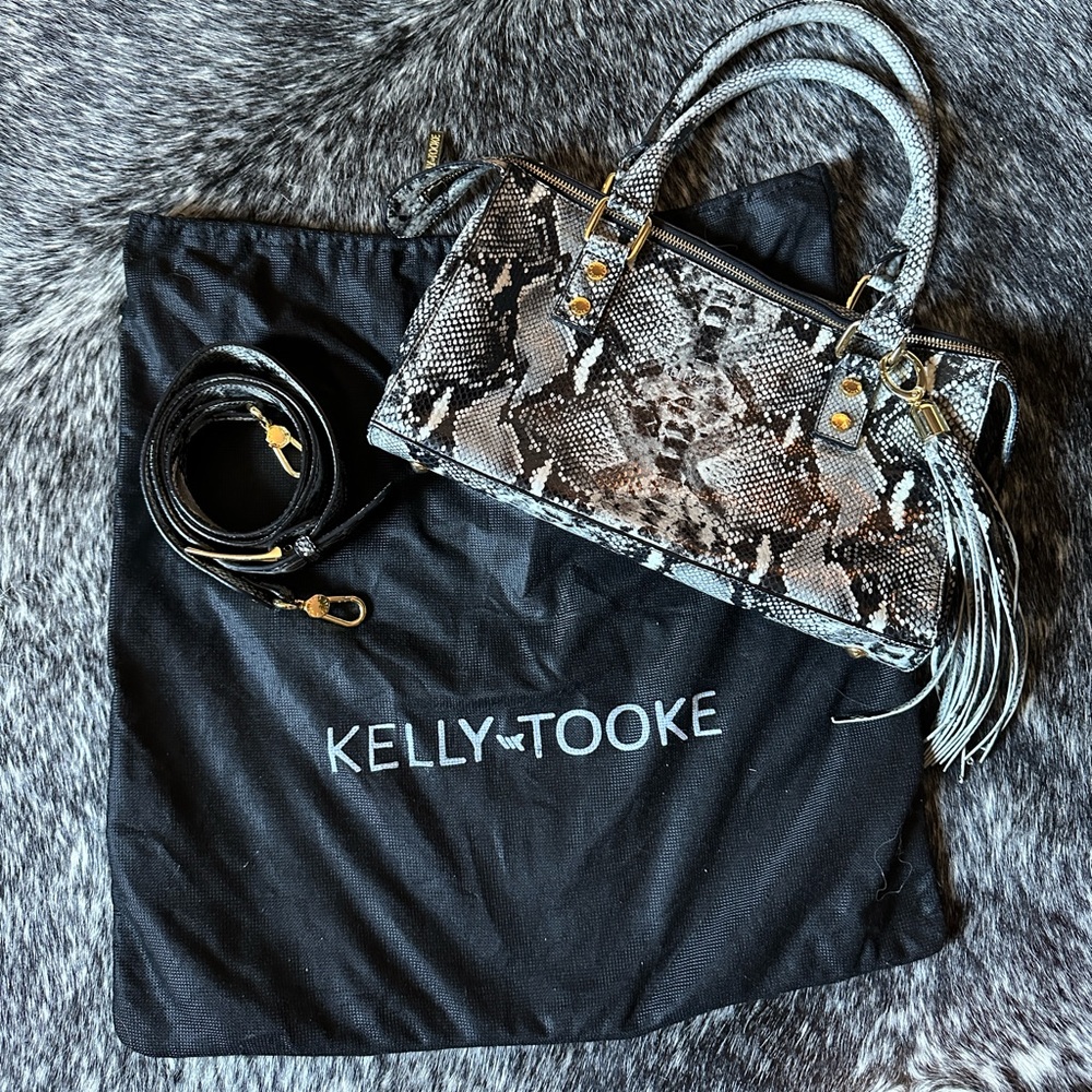 Kelly Tooke Snake Print Soho leather bag.